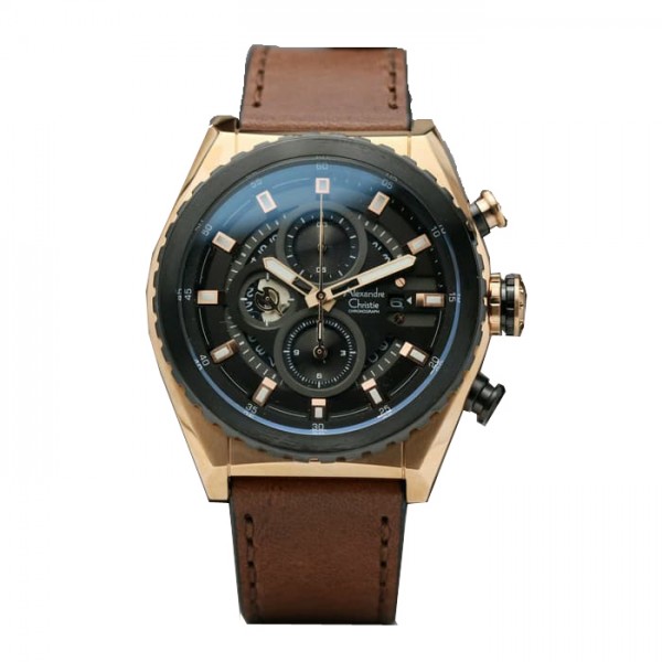 Alexandre Christie AC 6521 Rosegold Brown 